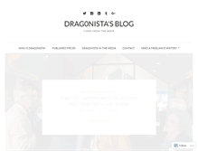 Tablet Screenshot of dragonistasblog.com